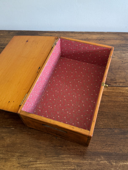 Vintage Repurposed Explosives Crate Storage Box with Key Lock