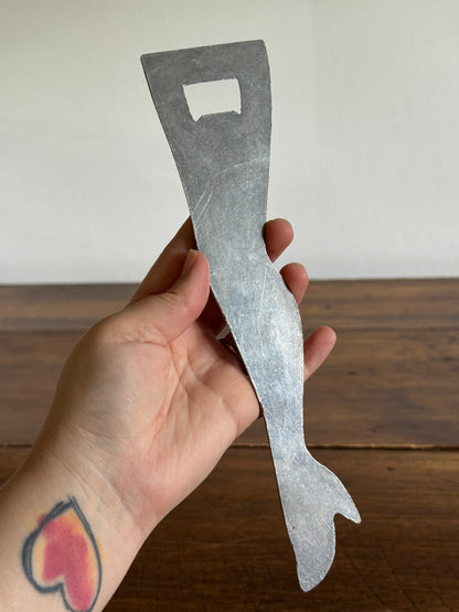 Vintage Large Lady Leg Bottle Opener with Quote/Text