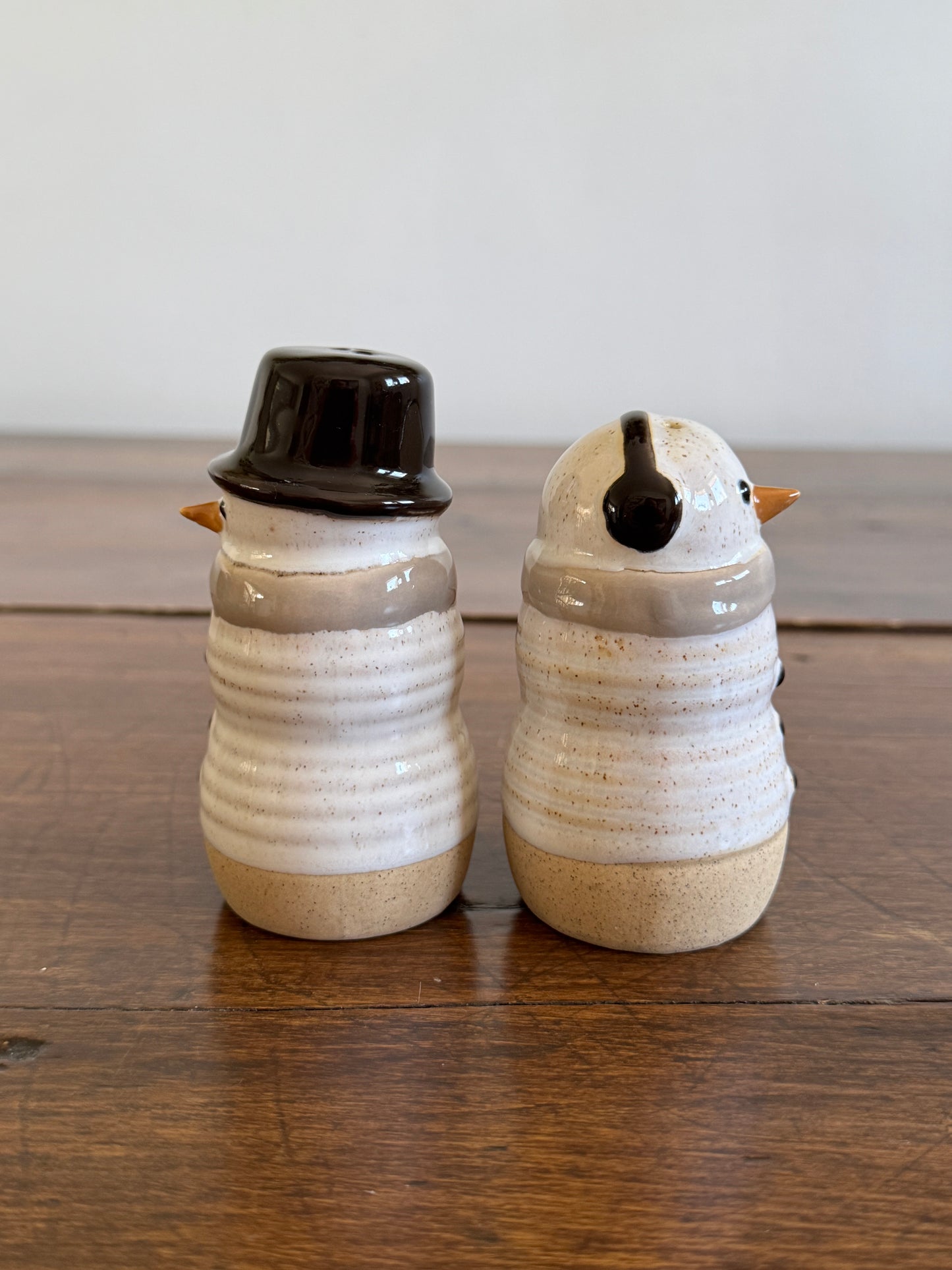 2020 Pottery Snowman Salt and Pepper Shakers