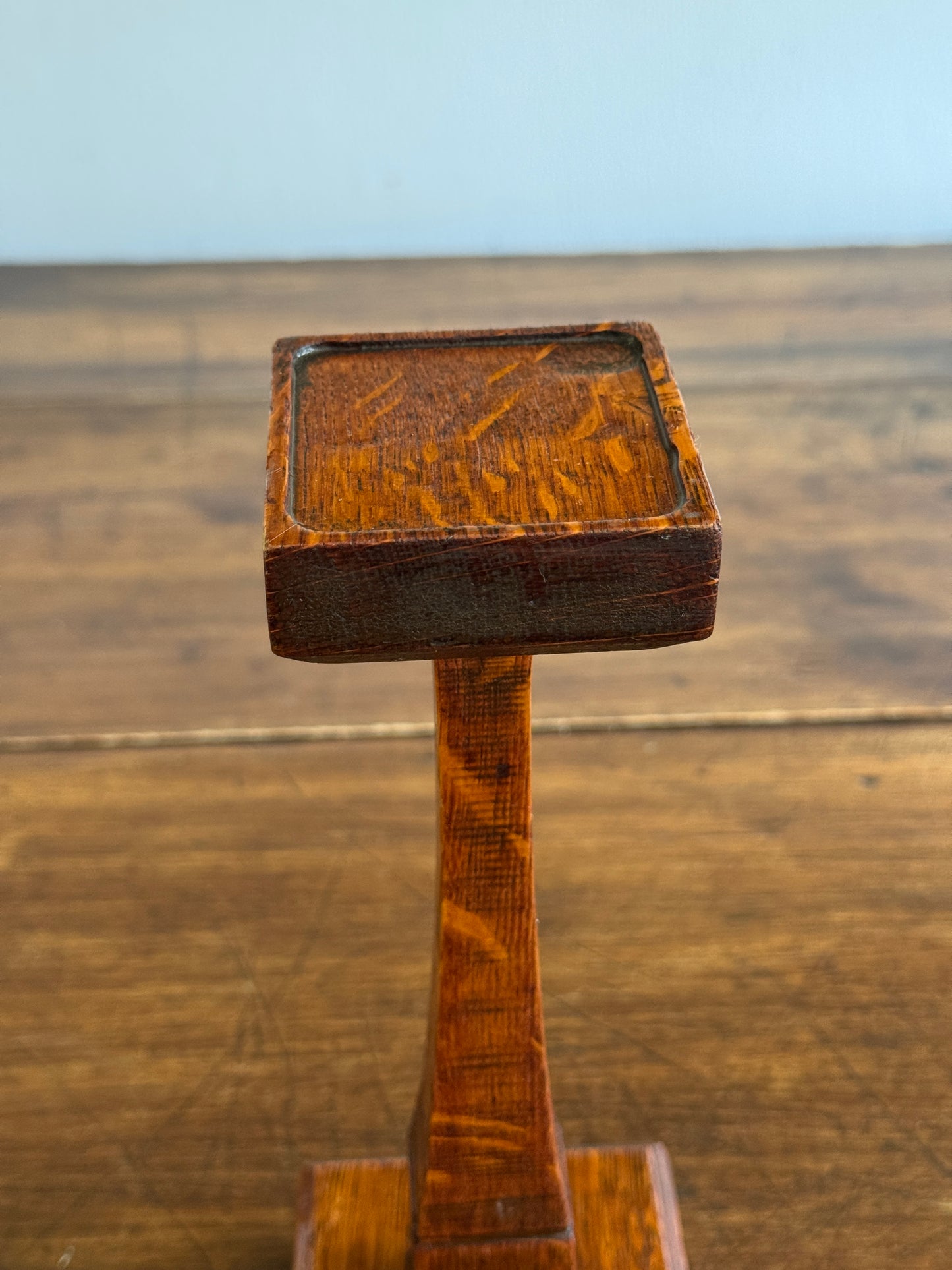 Hand Crafted Wood Display Stand - Squared Hat Stand