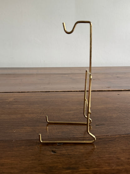 Five Cup and Saucer Display Stands - Gold-Toned Metal Teacup and Saucer Display Stands