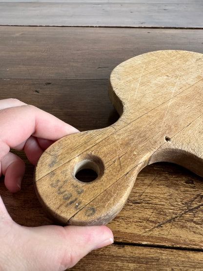 Small Wood Cutting Board with Heavy Wear/Cut Marks
