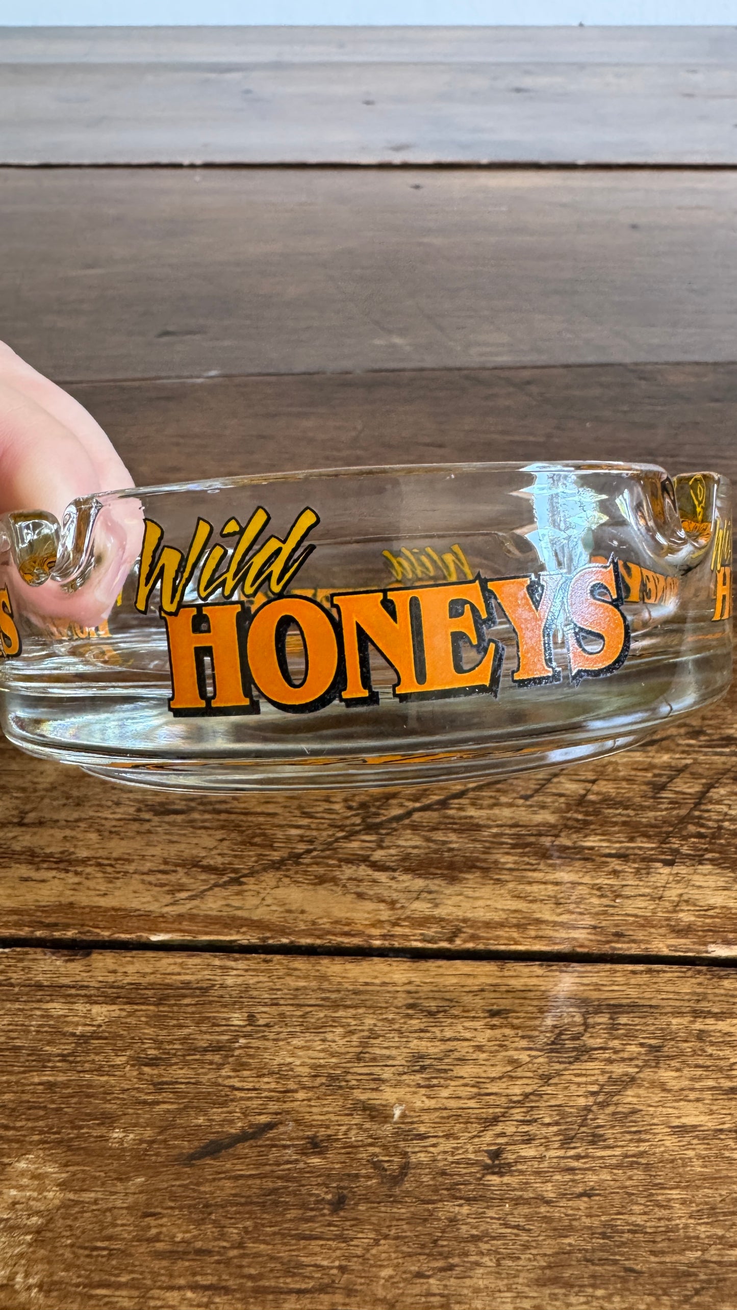 Wild Honeys Glass Ashtray