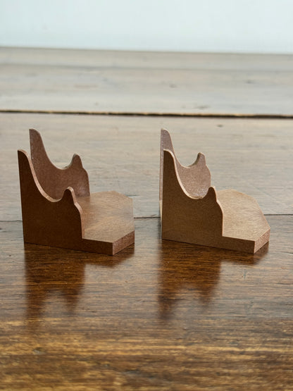 Brown Plastic Stands for Teacup Sets or Mini Collections