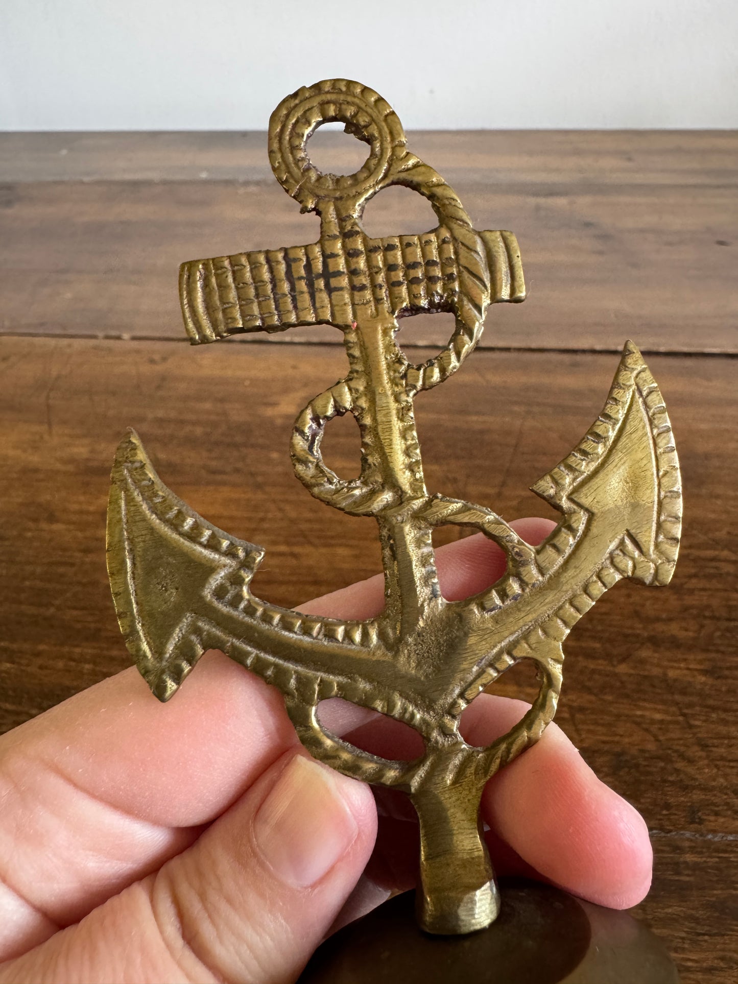 Vintage Brass Anchor Bell