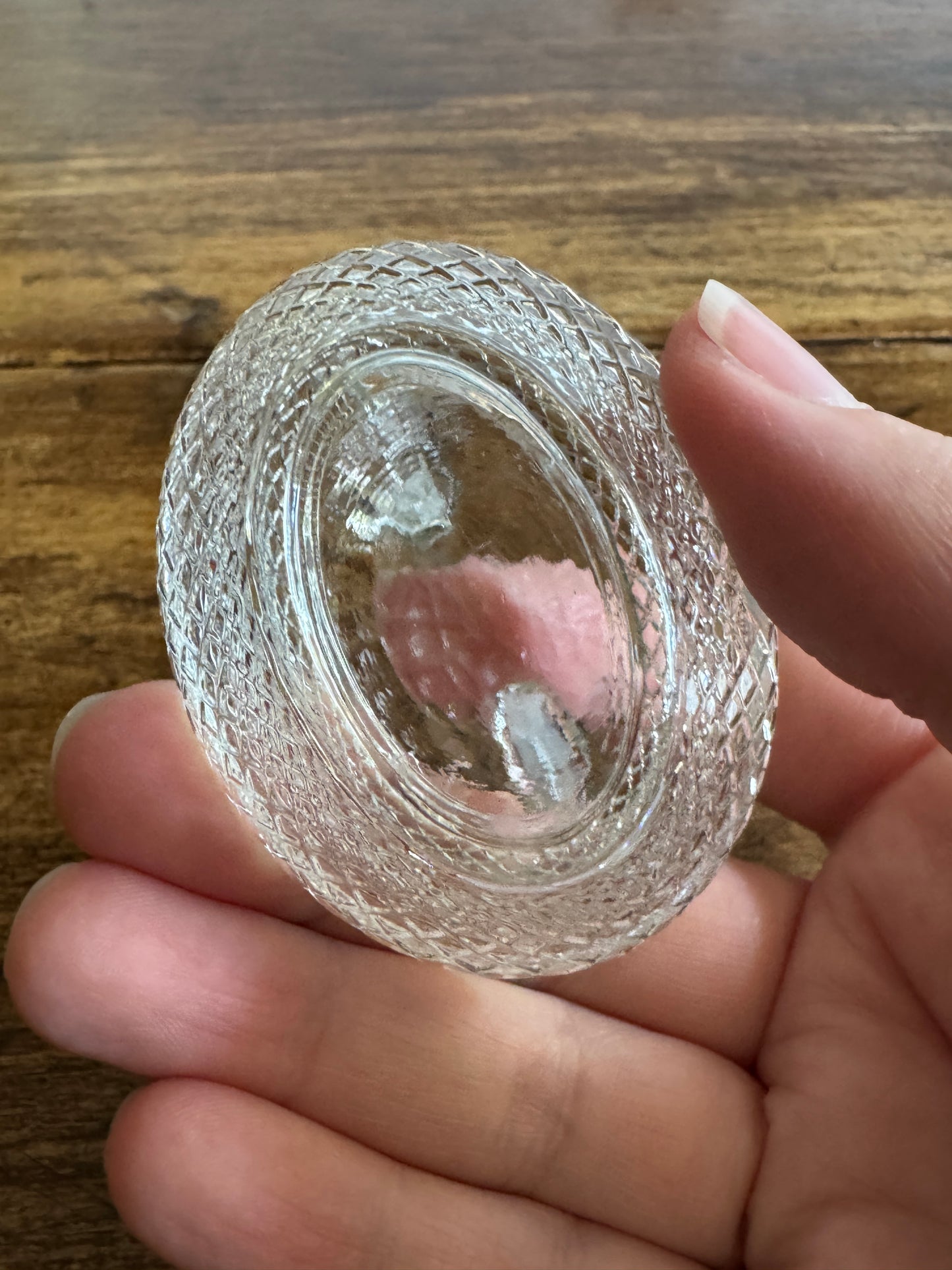 Mini Clear Glass Hen on Nest Salt Cellars - Lot of Four (Read)