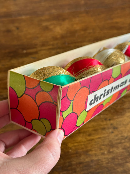 Vintage Japan String Ball Christmas Ornaments in Box