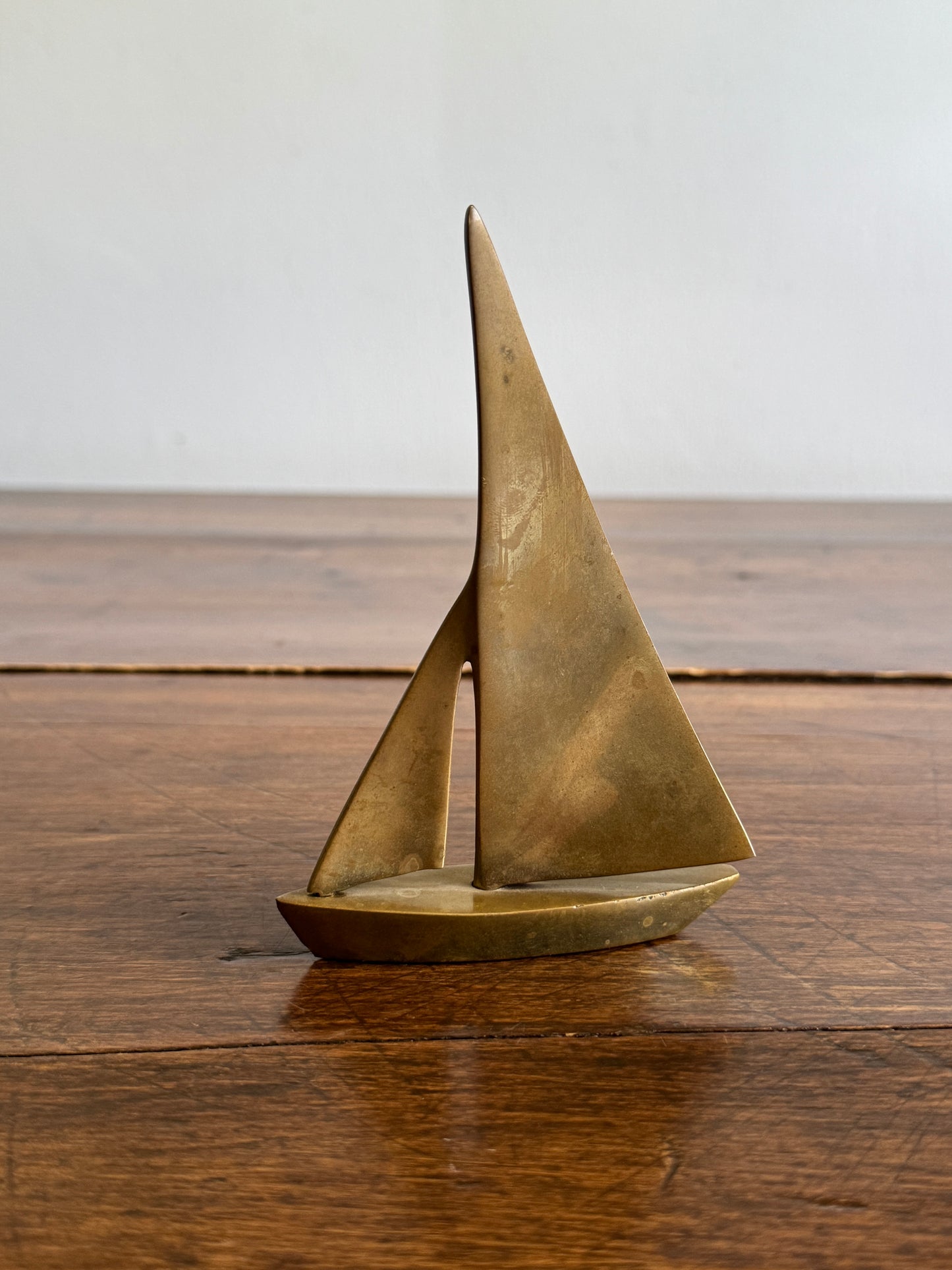 Vintage Small Brass Sailboat - Made in Taiwan