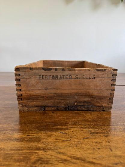 Vintage Cut Down Shell Wooden Crate