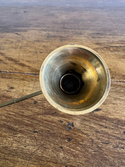 PICK ONE Vintage Brass Candle Snuffer - Etched Bell or Smooth Bell