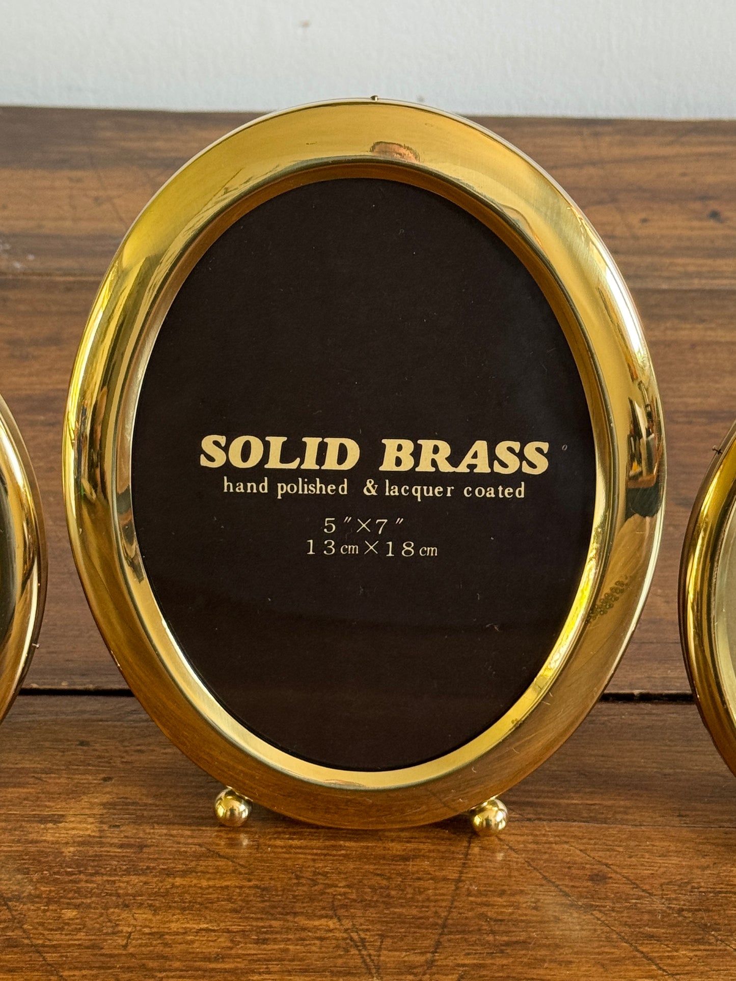 Mixed Lot of Brass Oval Photo Frames - Includes 3