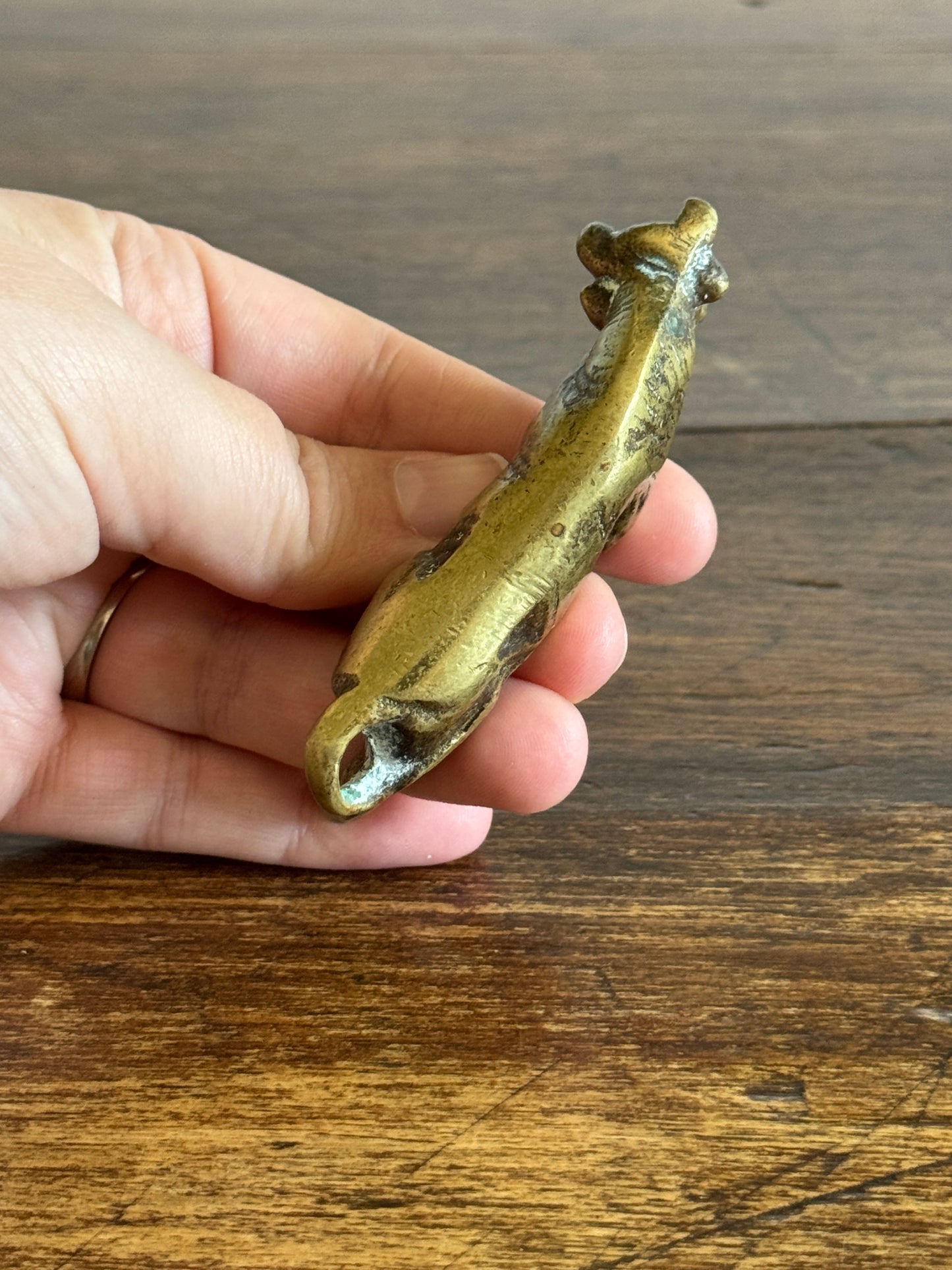 Small Vintage Brass Bull Figurine