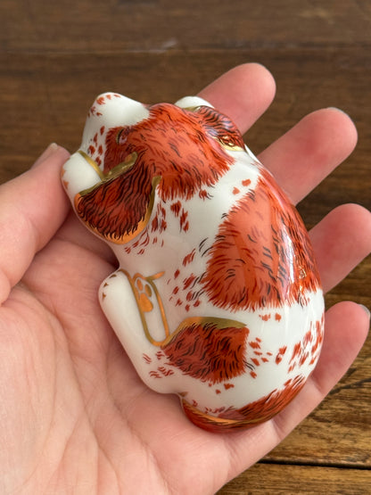 Vintage Royal Crown Derby Puppy Figurine – 2000 Porcelain Collectors Guild - Made in England