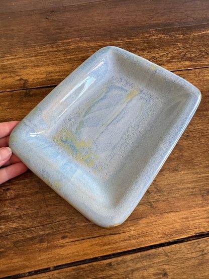 Small Blue/Green Rectangle Tray with Rounded Corners