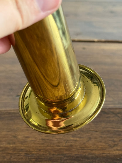 Vintage Brass Tube Style Long Match Holder - Made in Taiwan