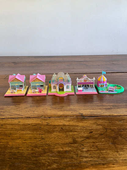 Mixed Lot of Empty Polly Pocket Houses - No Dolls