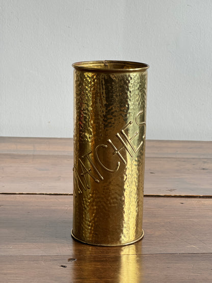 Vintage Brass Long Match Holder - Lombard England