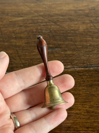 Miniature Skinny Brass and Wood Bell