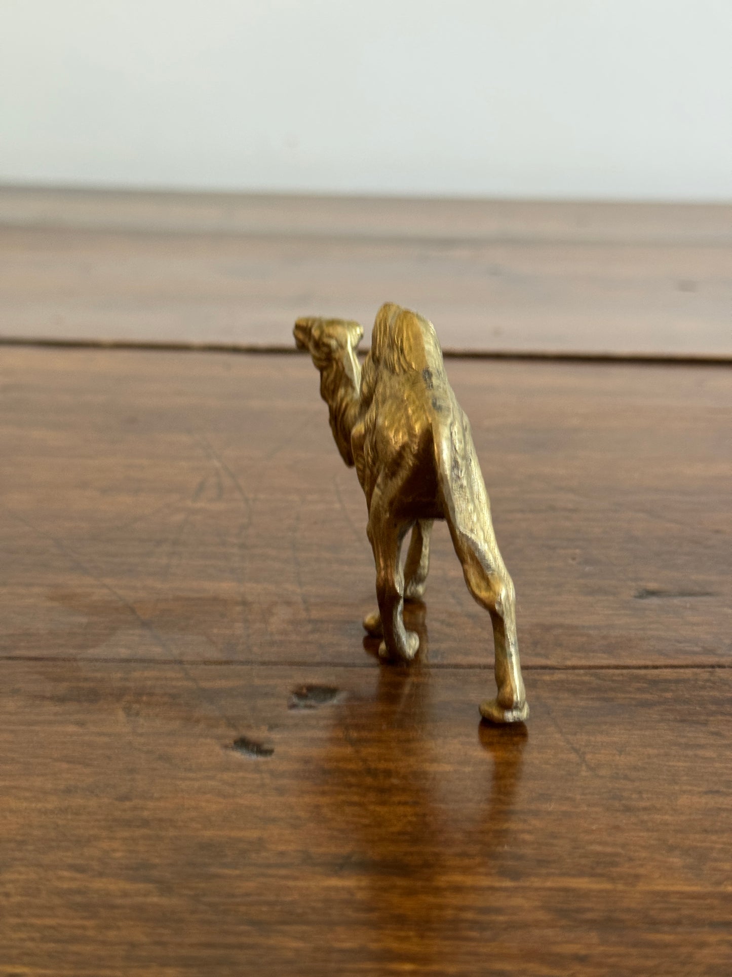 Small Vintage Brass Two Hump Camel Figurine