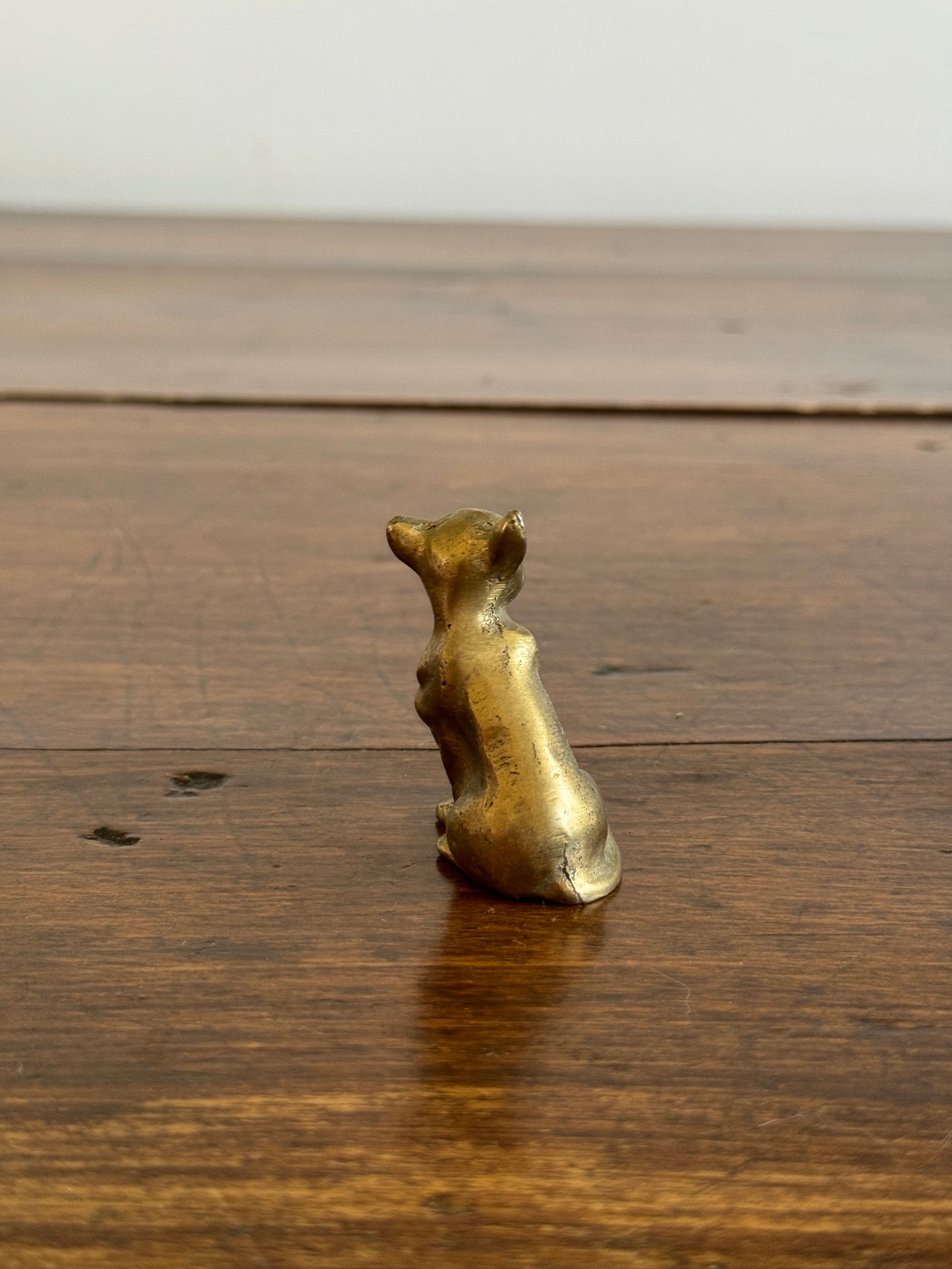 Miniature Brass Puppy Dog or Cub Figurine