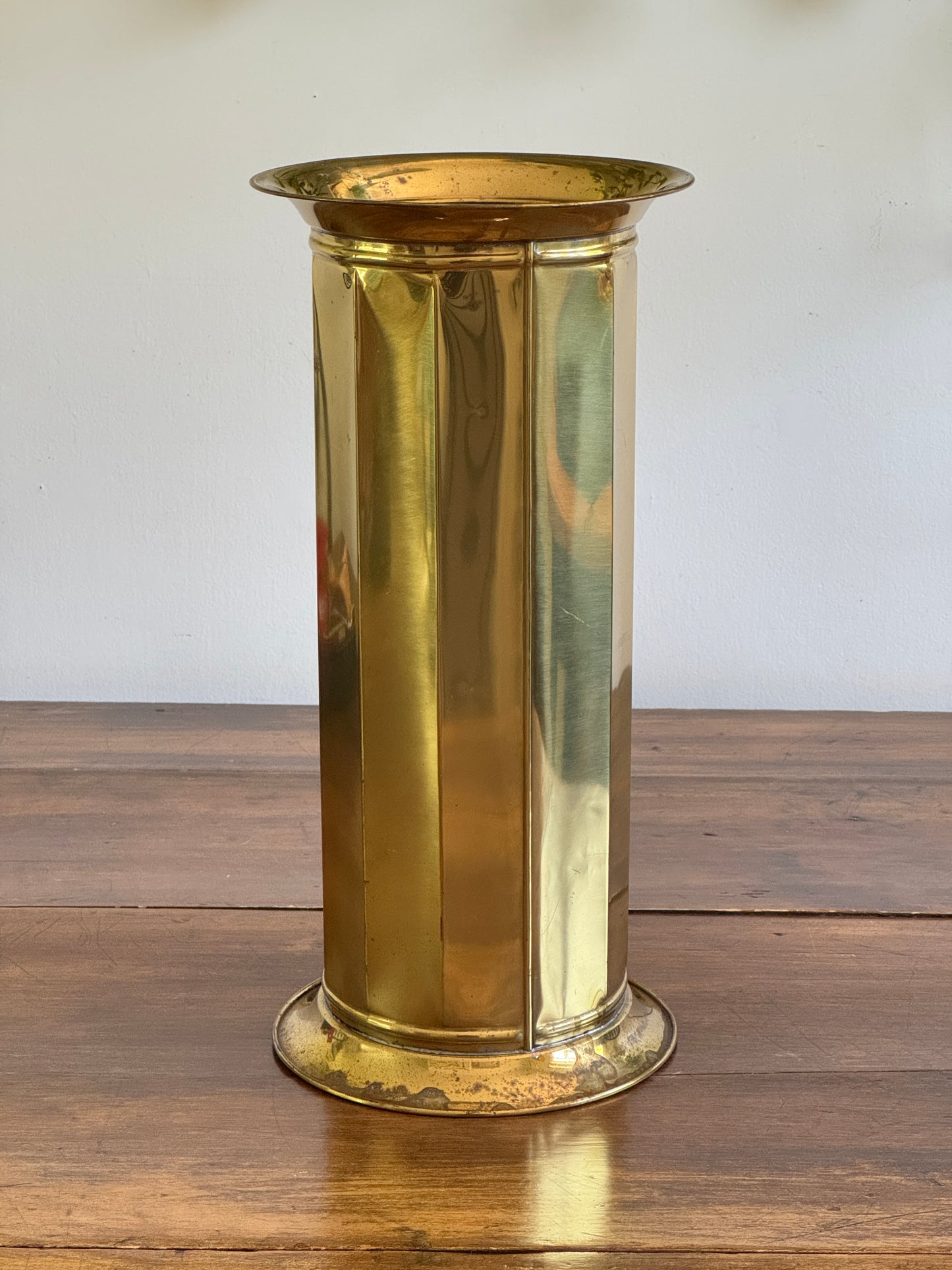Vintage Lightweight Brass Umbrella Holder - Lombard England