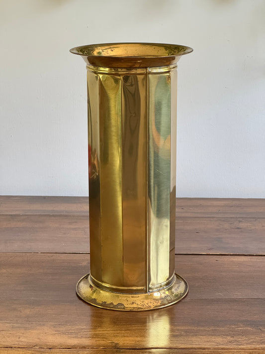 Vintage Lightweight Brass Umbrella Holder - Lombard England