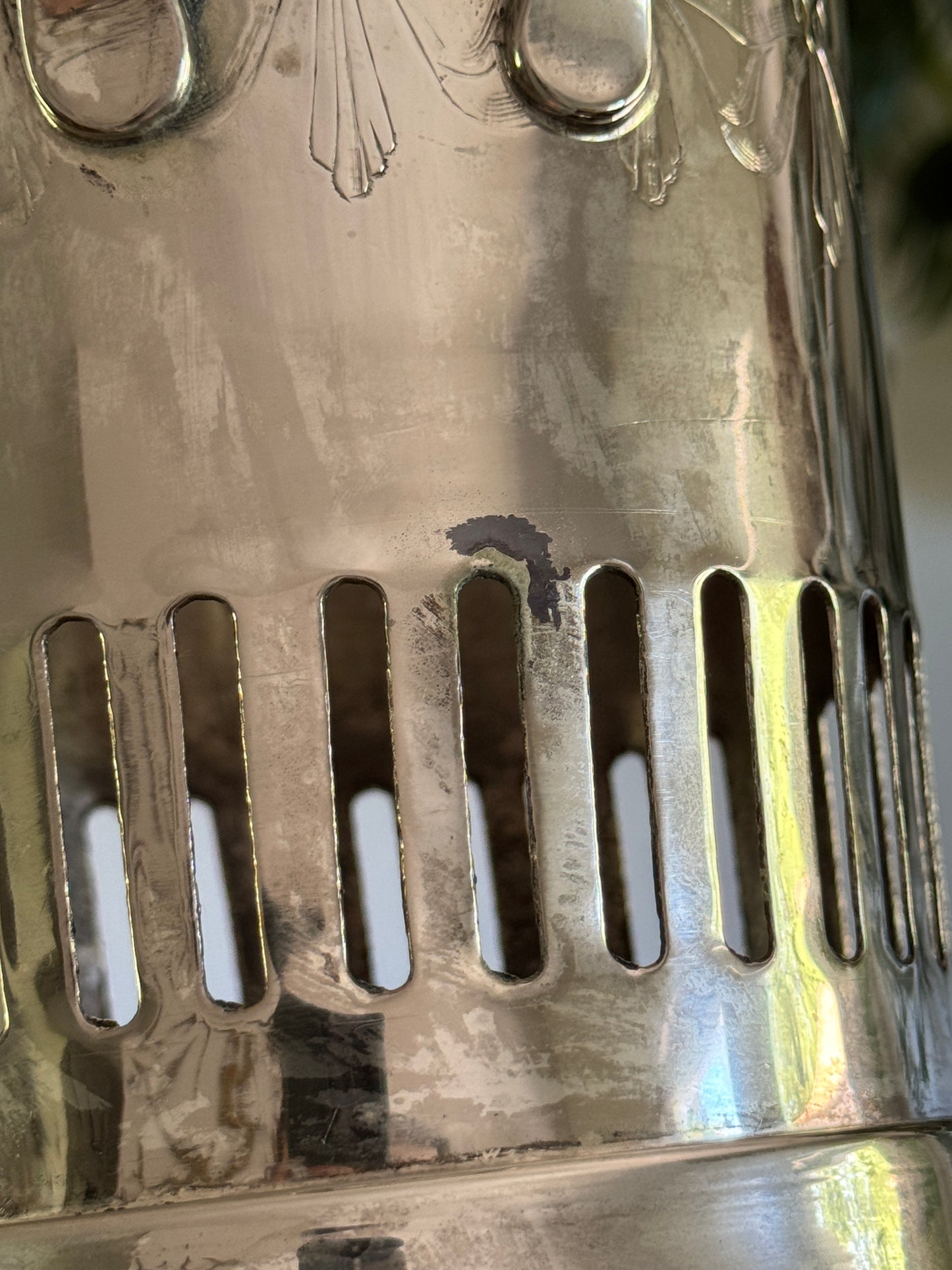 Vintage Silver Plated Bottle Holder Wine Caddy - Made in India
