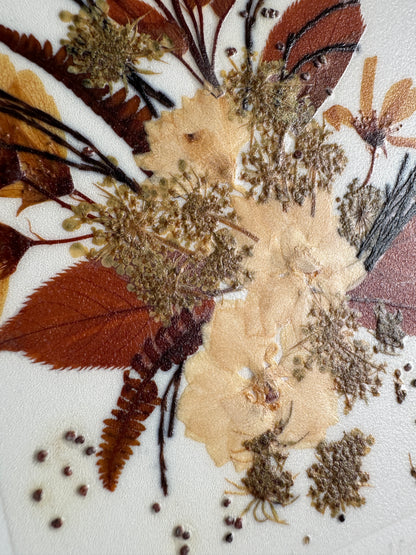 Vintage Henni Original Rectangle Pressed Flower Art
