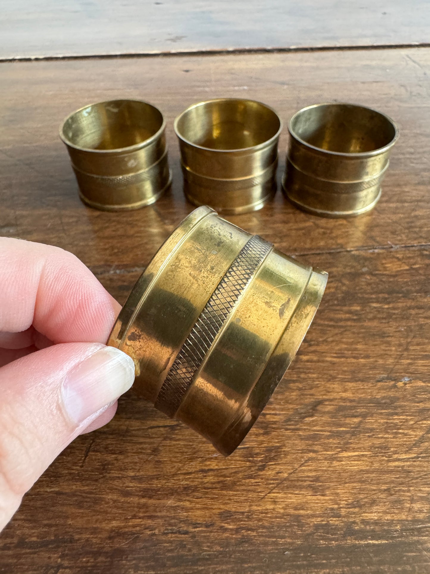 Brass Napkin Rings - Set of Four