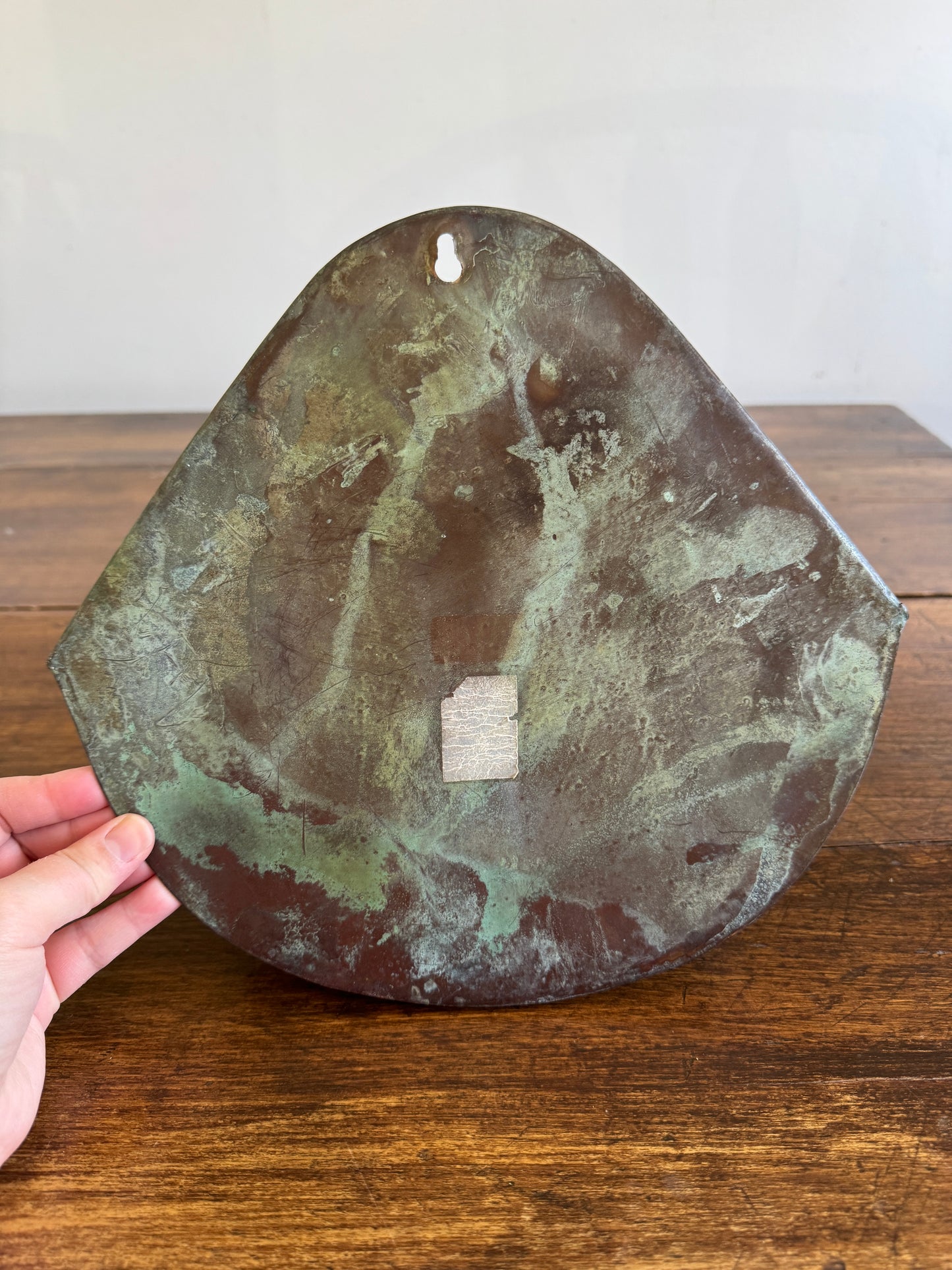 Vintage Heavy Patina Outdoor Plant Pocket Wall Hanger