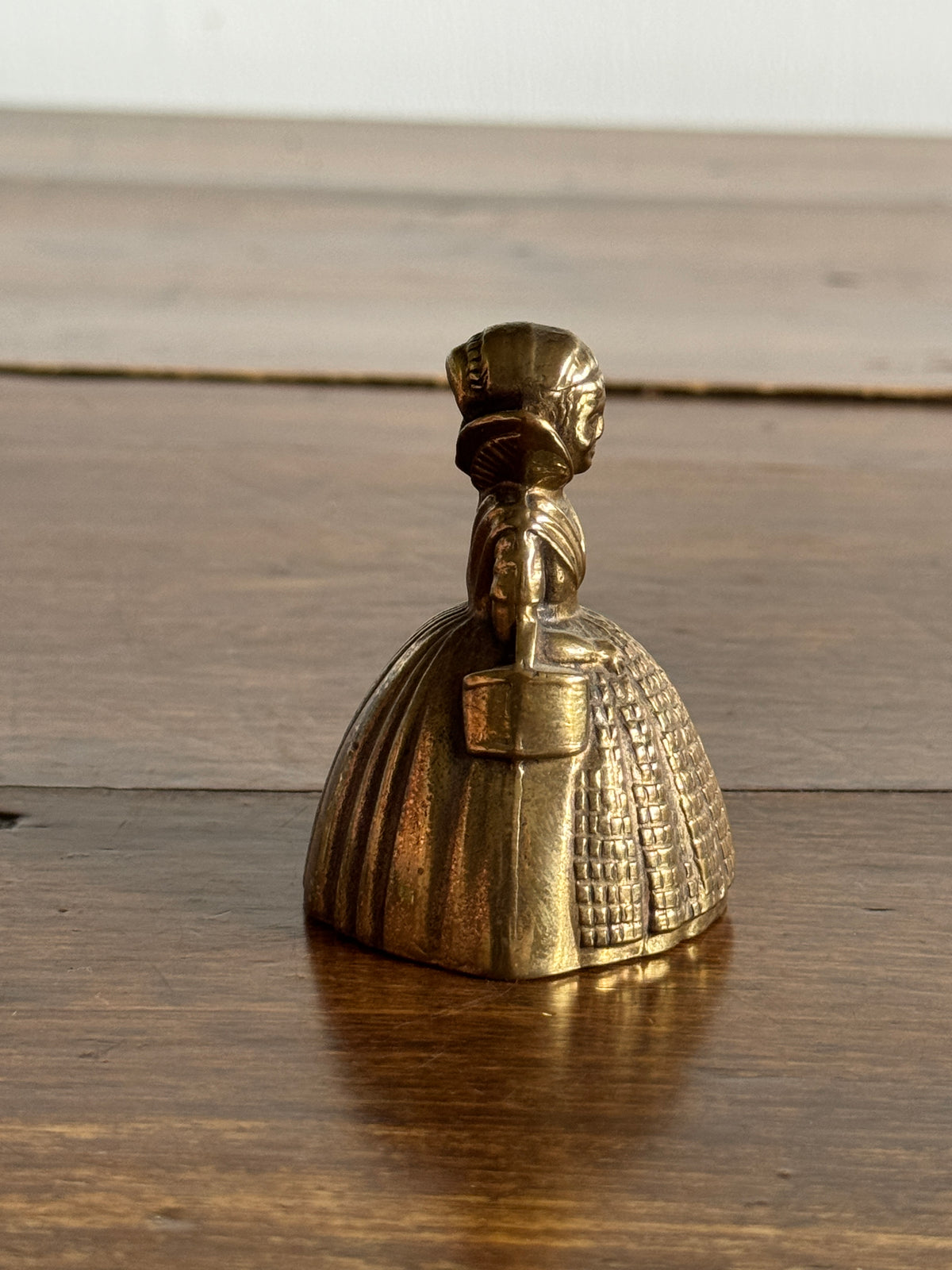 Vintage Brass Lady Bell with Full Dress - Made in England