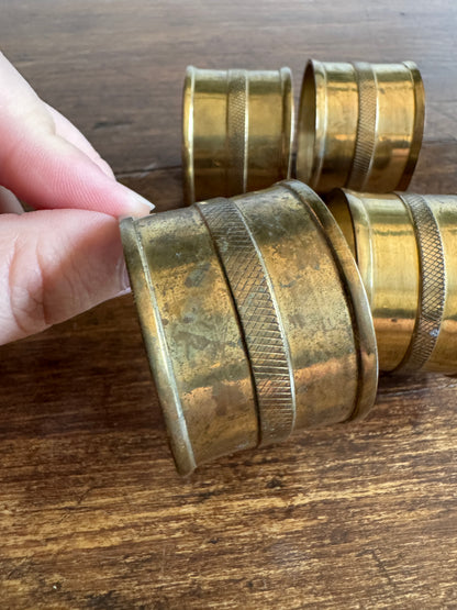 Brass Napkin Rings - Set of Four