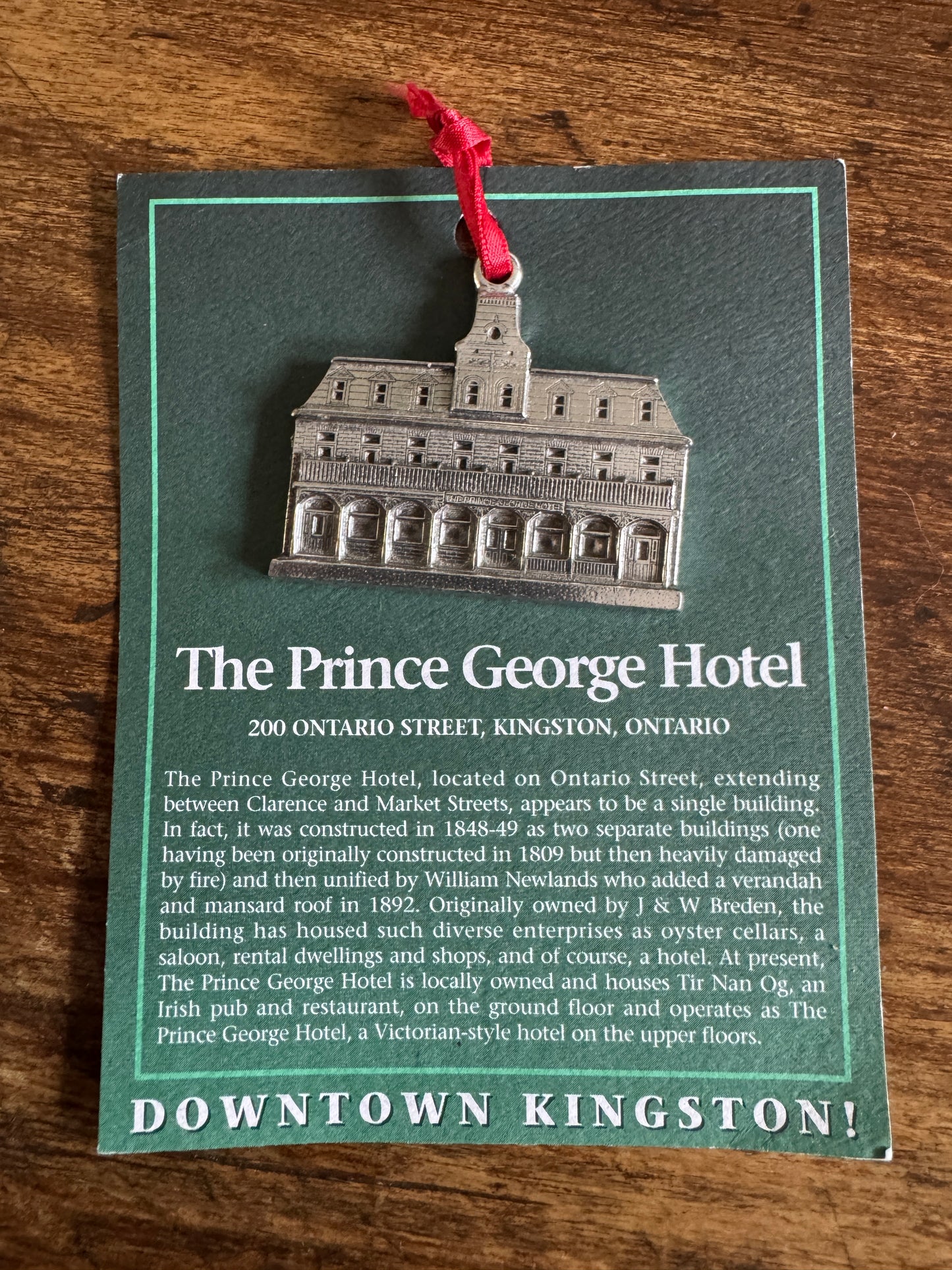 PICK ONE: Kingston Pewter Ornaments of Local Landmarks