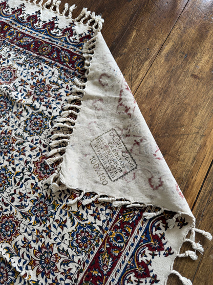 Printed Cloth Table Cover with Tassel Detailing Made in Iran