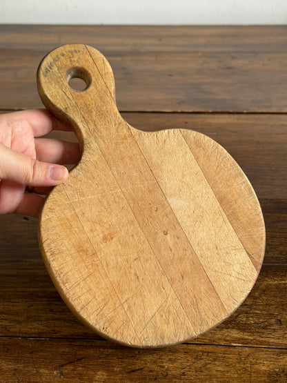 Small Wood Cutting Board with Heavy Wear/Cut Marks