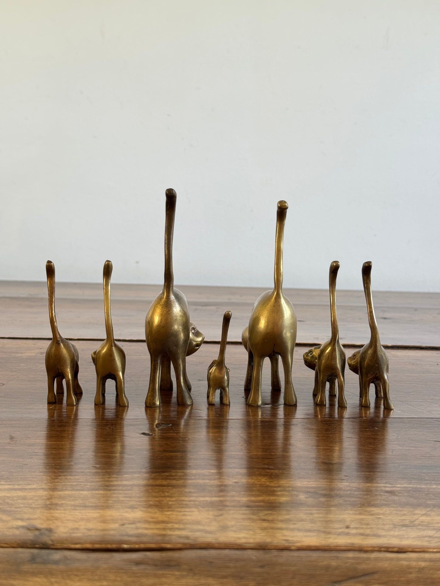 PICK ONE Vintage Brass Tail Up Cat Figurine - Cat Ring Holder