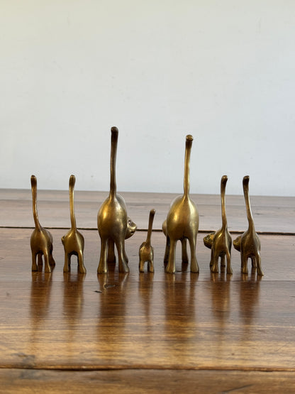 PICK ONE Vintage Brass Tail Up Cat Figurine - Cat Ring Holder