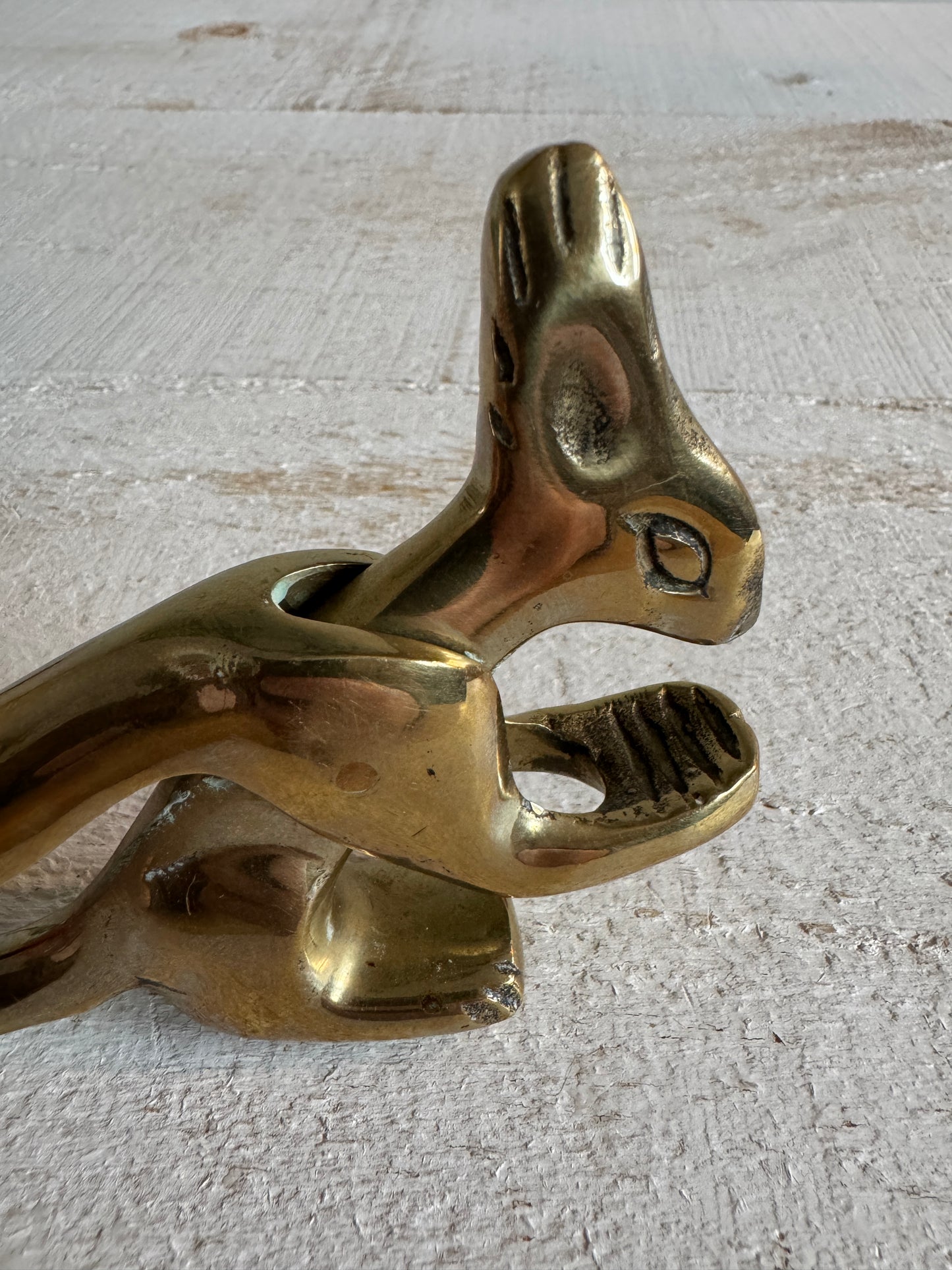 Vintage Brass Squirrel Nut Cracker - Cottage Nut Pressure Cracker