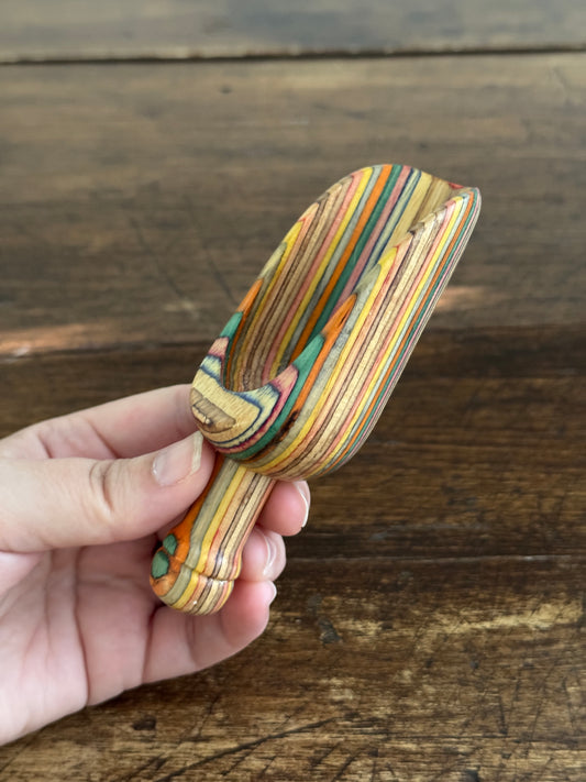 Mini Rainbow Pressed Wood Scoop