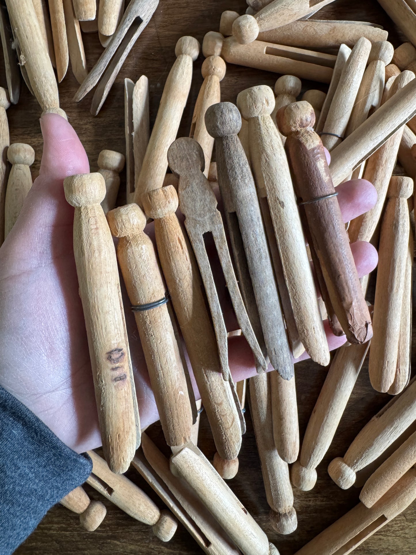 Mix of Vintage Wooden Clothing Pegs/Pins