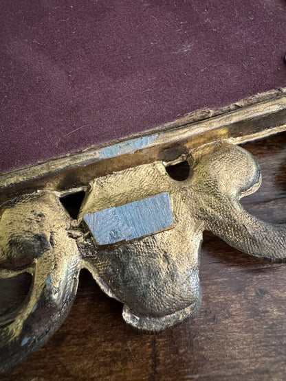 Heavy Cast Metal Ornate Mirror with Foxing
