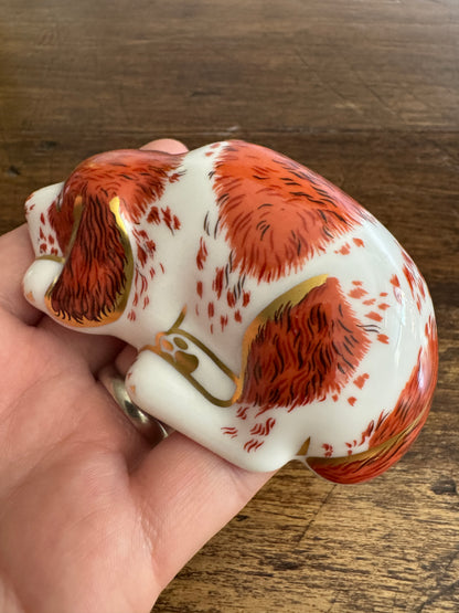Vintage Royal Crown Derby Puppy Figurine – 2000 Porcelain Collectors Guild - Made in England