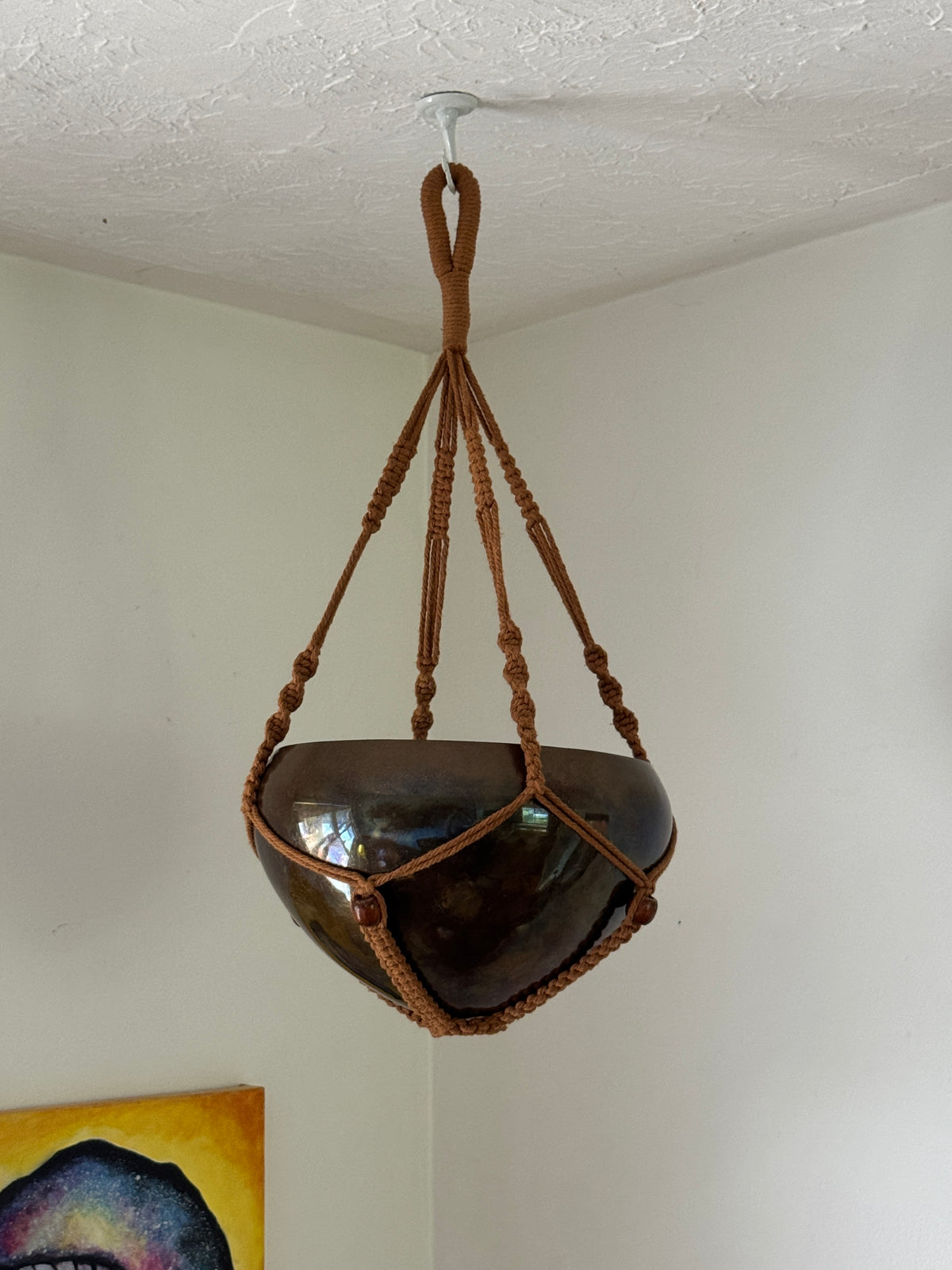 Brass Vase for Hanging - Rounded Point Brass Planter Pot