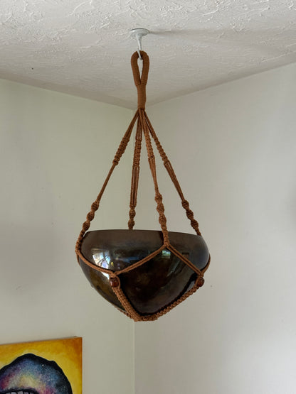 Brass Vase for Hanging - Rounded Point Brass Planter Pot