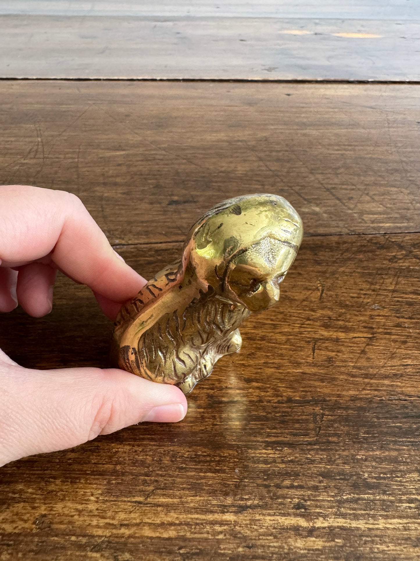 Vintage Brass Dog Figurine - Made in India