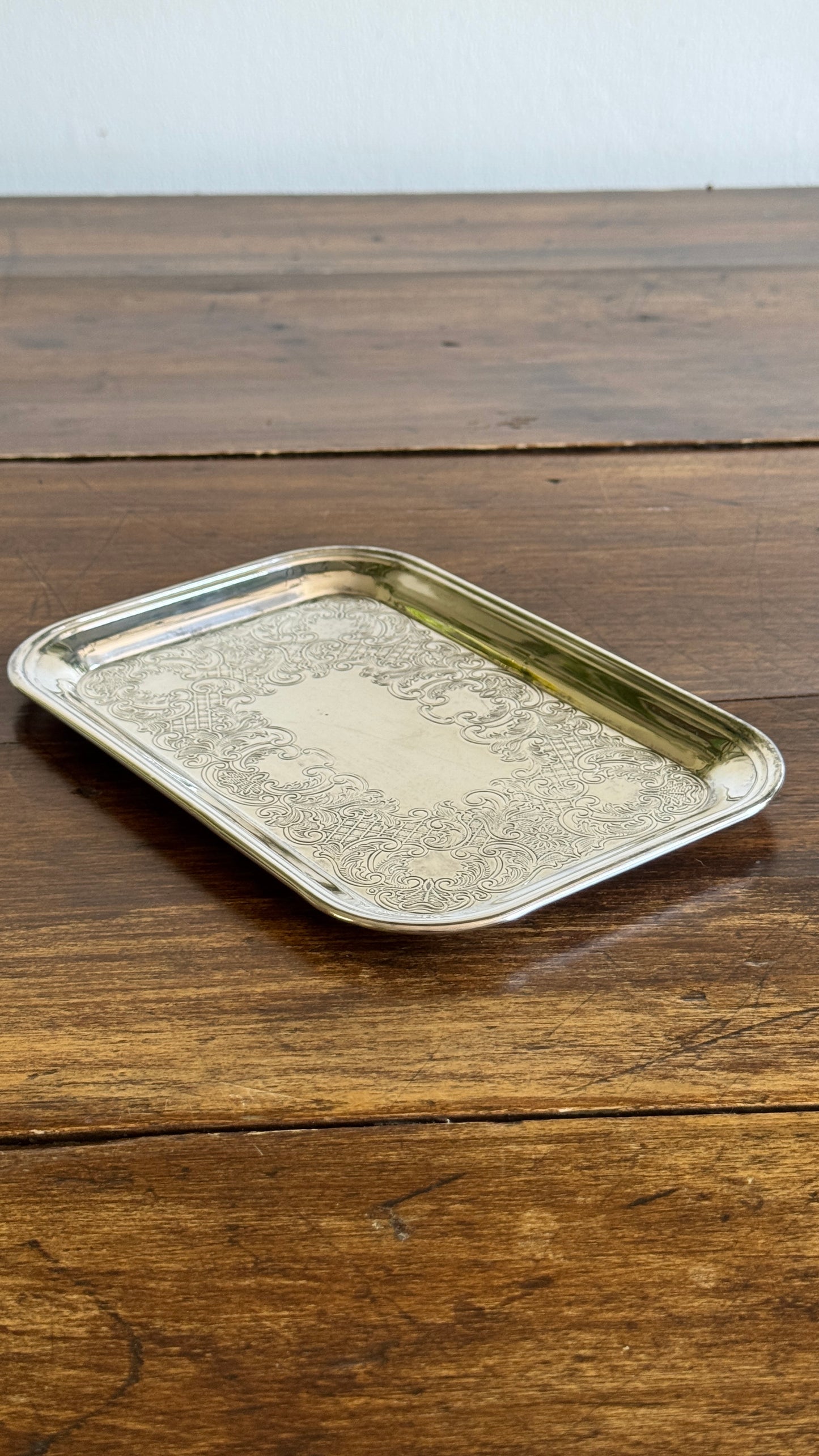Small Rectangular Silver Trinket Dish - Made in Canada