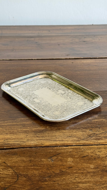 Small Rectangular Silver Trinket Dish - Made in Canada