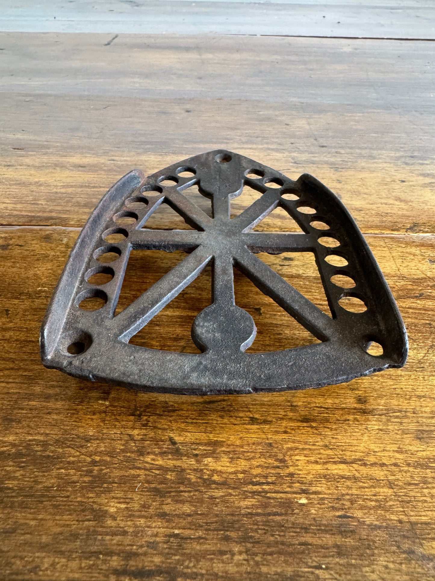 Vintage Sad Iron Trivet Stand - Cast Iron Shaped Holder