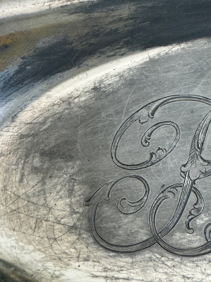 Vintage Silver Plated Bread Dish with Lovely BREAD Word Engraving