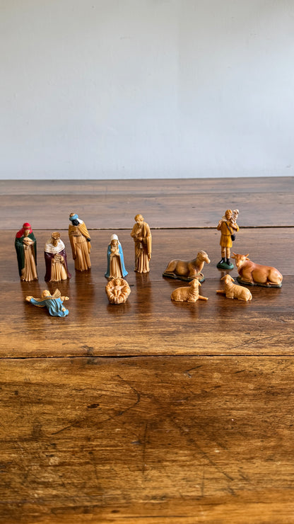 Vintage Plastic Nativity Set - Made in Hong Kong